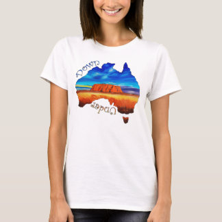 T-shirt L'Australie, vers le bas dessous, roche d'Ayers,