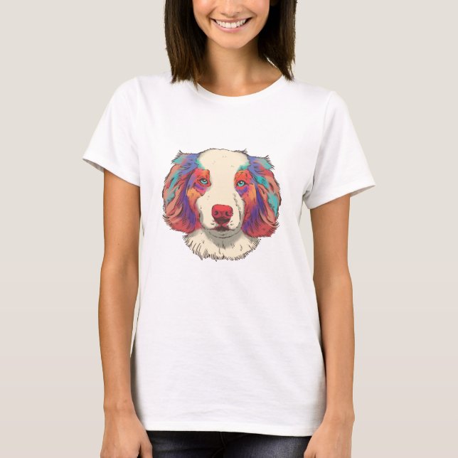 T-shirt L'australien Cheberg Dog animal portrait animal an (Devant)