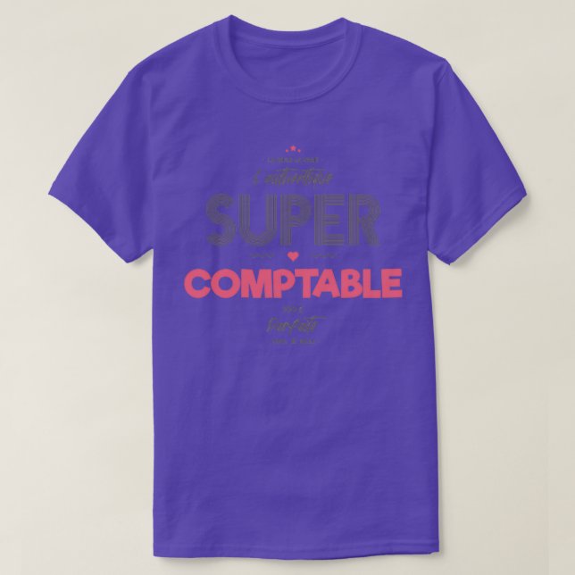 T-shirt L'authentique super comptable (Design devant)