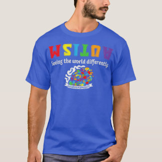 T-shirt L'autisme à la vue du monde différemment Cerveau G