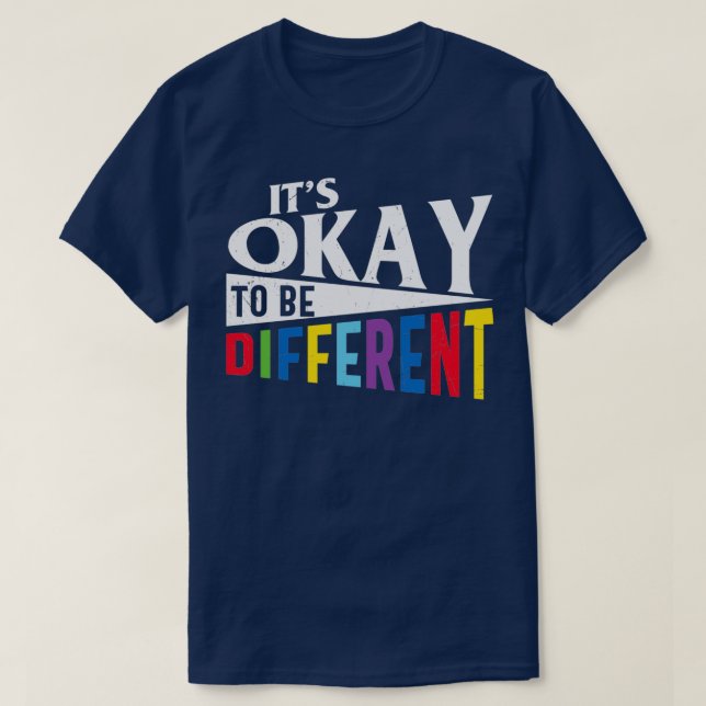 T-shirt L'Autisme Cite L'Autisme Comme Différent (Design devant)