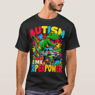 T-shirt L'autisme est ma superpuissance Dino Boys Monster 