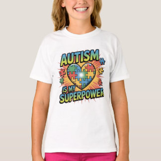 T-shirt L'autisme est ma superpuissance - Puzzle coloré Co