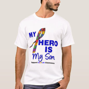 T-shirt L'autisme mon héros est mon fils