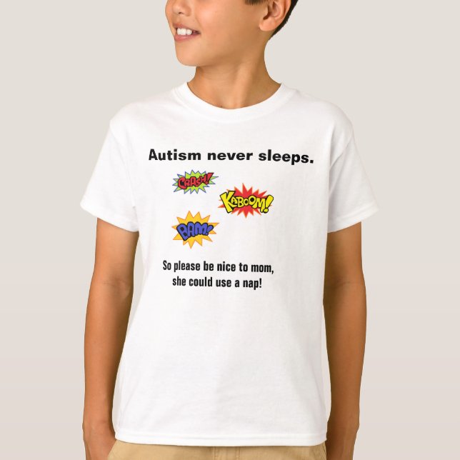 T-shirt L'autisme ne dort jamais (Devant)