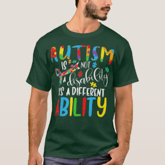 T-shirt L'Autisme N'Est Pas Un Handicap C'Est Une Capacité