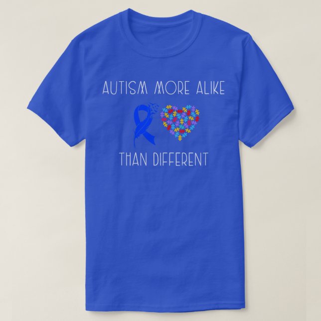 T-shirt L'autisme Plus Que Différent (Design devant)