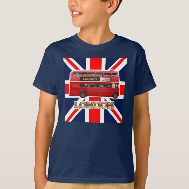 T-shirt L'autobus rouge de Londres d'autobus à impériale (Devant)