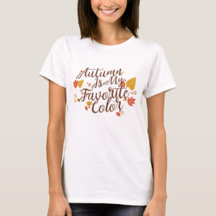 T-shirt L'Automne Est Ma Chemise De Couleur Préférée, M