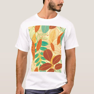 T-shirt L'automne laisse un Motif sans couture