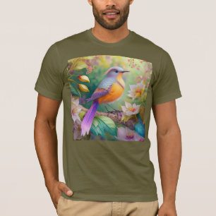 T-shirt Lavande Tête Orange Breased Imaginaire Oiseau