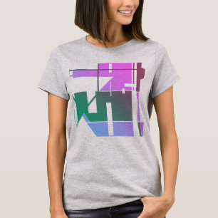 T-shirt Lavande verte rose Lavande géométrique Tribal Art