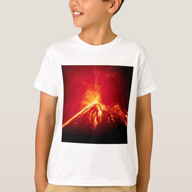 T-shirt Lave chaude de volcan Costa Rica 1991 (Devant)