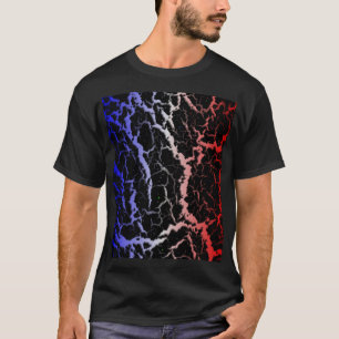 T-shirt Lave de l'espace fissuré - Bleu/Blanc/Rouge