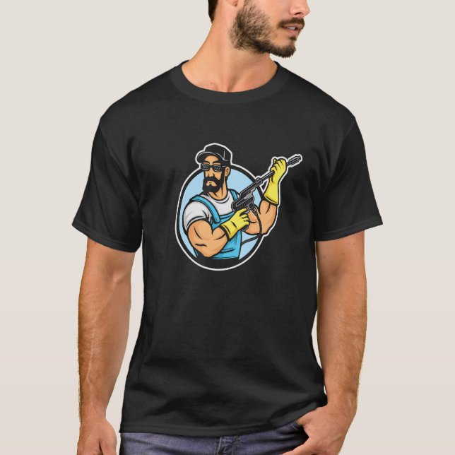 T-shirt Lave-linge à pression pour lave-linge (Devant)