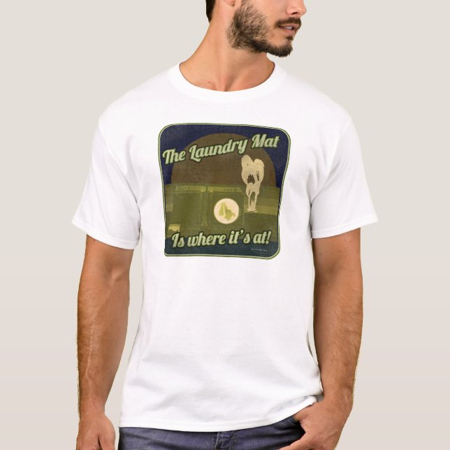 T-shirt Lave-linge foncé Mat Drôle Drôle Dessin (Devant)