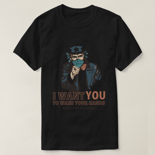T-shirt Lave-toi les mains (Design devant)
