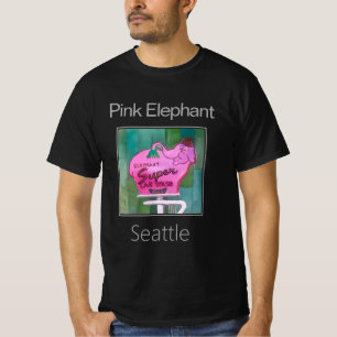 T-shirt Lave voiture éléphant rose, Seattle, Washington