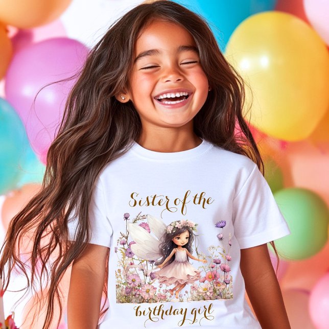 T-shirt Lavender Fairy fleur sauvage soeur de fille d'anni (Créateur téléchargé)