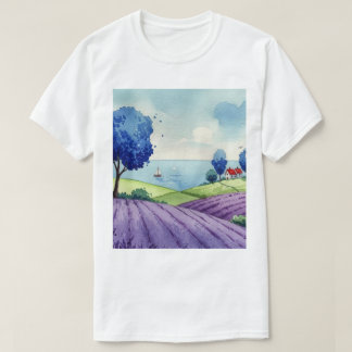 T-shirt Lavender field