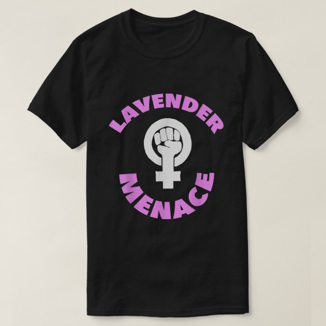 T-shirt Lavender Menace Lesbienne LGBT Radfem (Design devant)