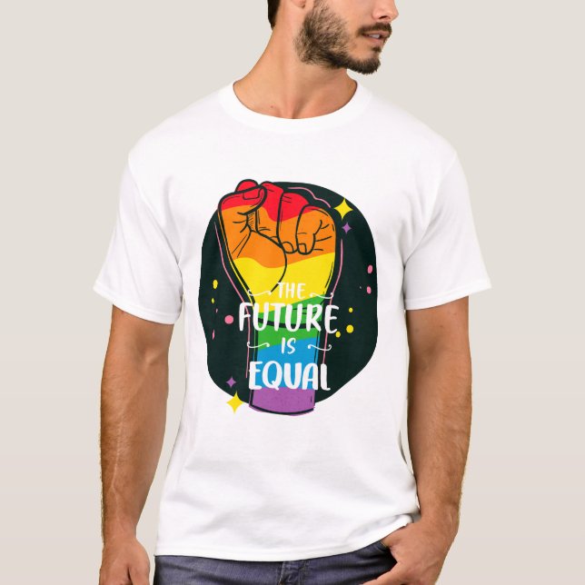 T-shirt L'Avenir Est Également Élevé D'Un Poing (Devant)