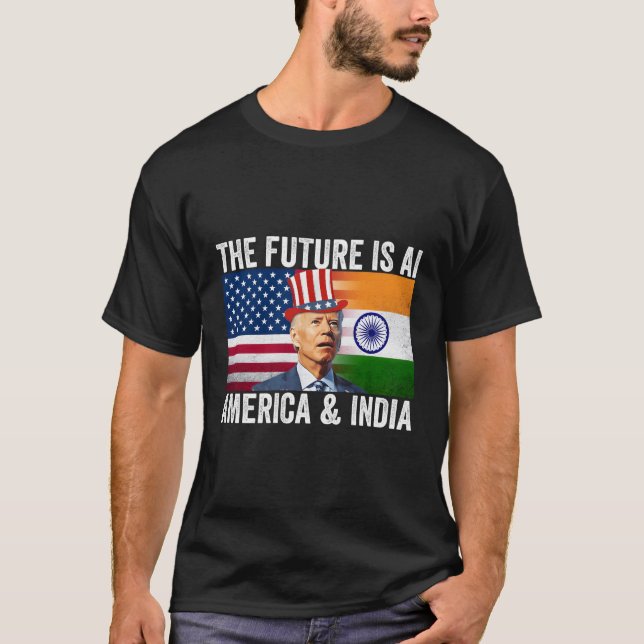 T-shirt L'Avenir Est L'Amérique Ai Inde Inde Amérique Indi (Devant)