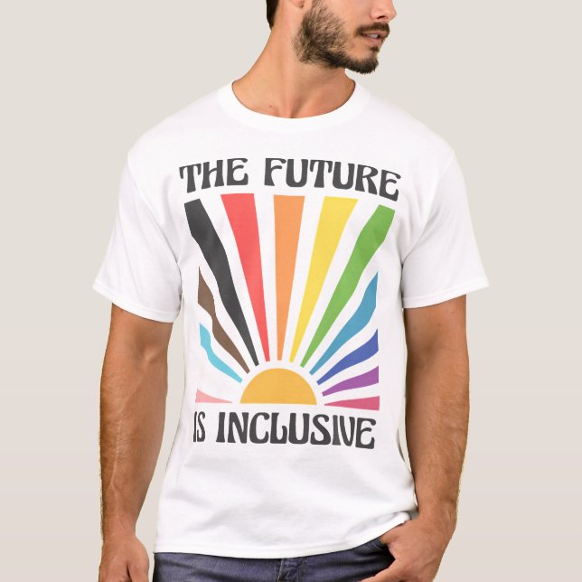 T-shirt L'Avenir Est Une Fierté De Progrès Lgbtq Inclusive (Devant)