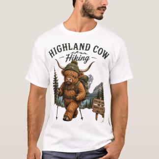 T-shirt L'aventure attend : Graphisme de randonnée de vach