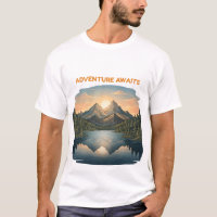 L'aventure attend le reflet du lac au coucher du s