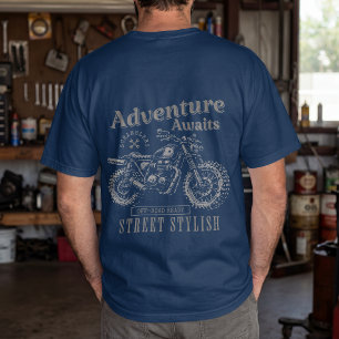 T-shirt L'aventure Attend – Style de Rue Moto Vintage