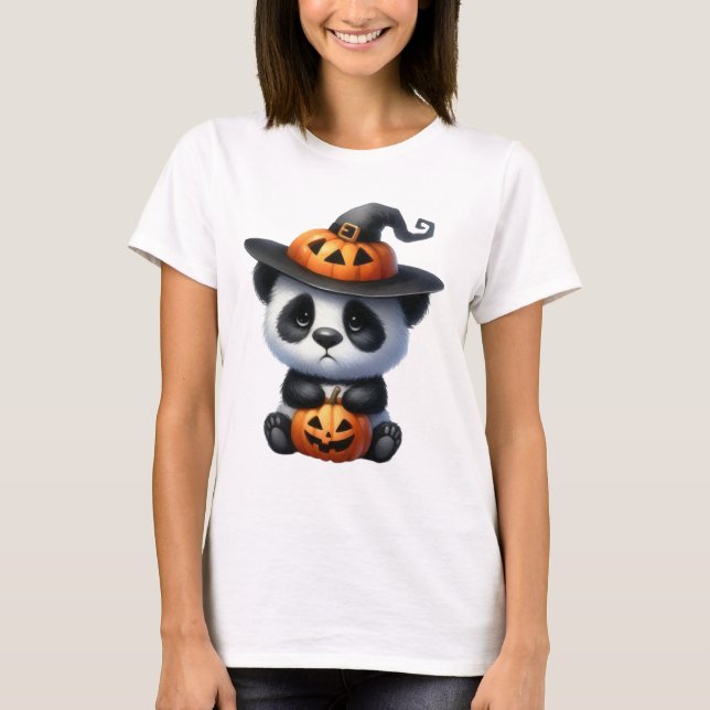T-shirt L'aventure d'Halloween de Panda (Devant)