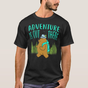 T-shirt L'Aventure Est Extérieure Là-Bas Glamping Shirt Ca