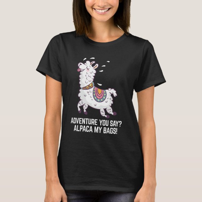 T-shirt  L'Aventure Que Tu Dis ? Alpaca Mes Sacs (Devant)
