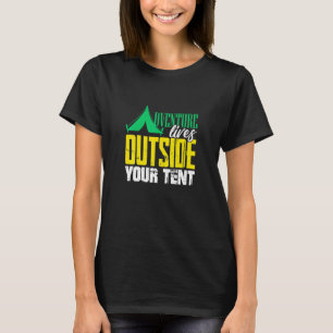 T-shirt L'Aventure Vit En Dehors De Votre Tente Summer Cla