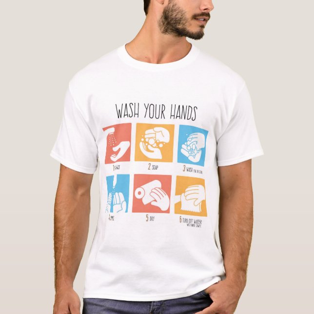 T-shirt Laver tes mains (Devant)