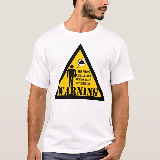 T-shirt L'avertissement de cette personne peut parler des (Devant)