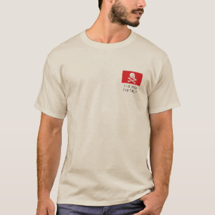T-shirt l'avery-red_flag, libre vivant, pêchent dur ! !