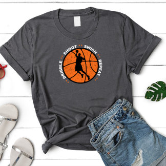 T-shirt Laveuse, Tir, Souhaiter, Répéter, Basket