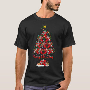 T-shirt L'avion Noël Arbre illuminations l'avion Xmas