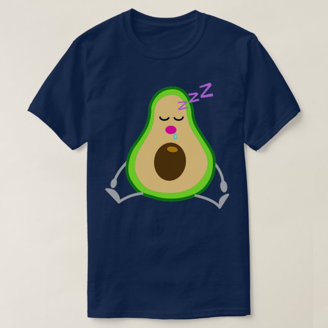 T-shirt L'Avocado Dormait Pendant La Méditation (Design devant)