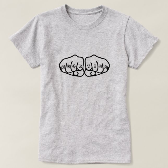 T-shirt L'avortement Knuckle Tattoos (Design devant)