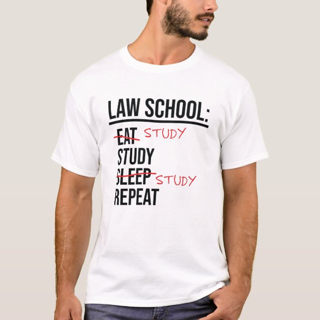 T-shirt Law School Study Funny Étudiant Avocat (Devant)
