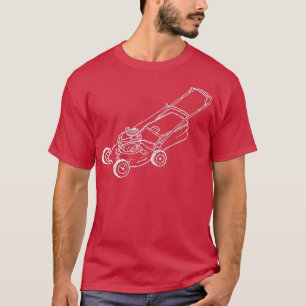 T-shirt Lawnmower Mowing Sketch a Day Art Funny Father Dad
