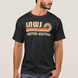 T-shirt LAWS Nom de famille Retro Vintage 80s 90s Annivers
