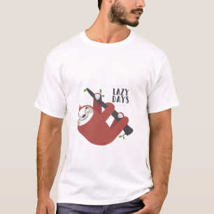 T-shirt Lazy Days Cute Slote Design