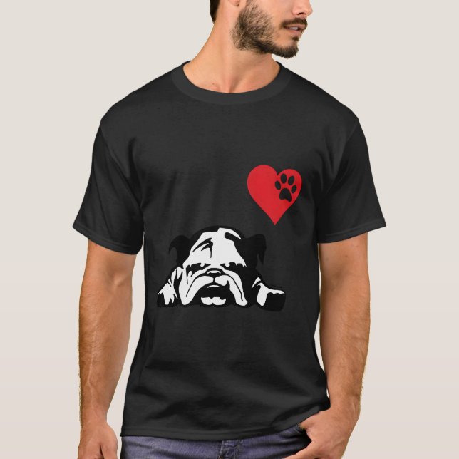 T-shirt Lazy English Bulldog I Lov My English Bulldog (Devant)