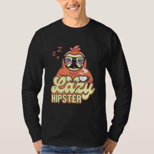 T-shirt Lazy Hipster Sloth Mustache Freethinker Urban Styl