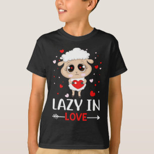 T-shirt Lazy in Love Sheep pour célibataires de la Saint-V