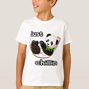 T-shirt Lazy Panda Chillin White Boys
